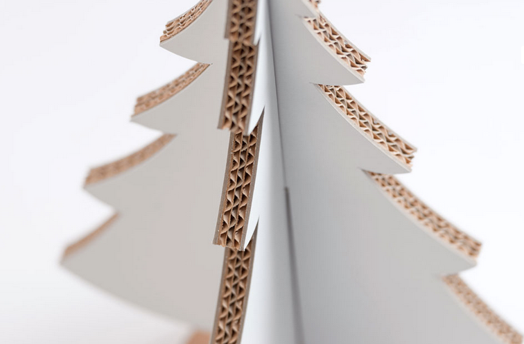 Albero di Natale ad incastro in cartone