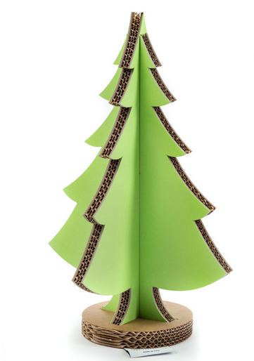 Albero di Natale ad incastro in cartone