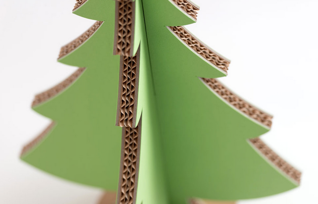 Albero di Natale ad incastro in cartone misura Medium