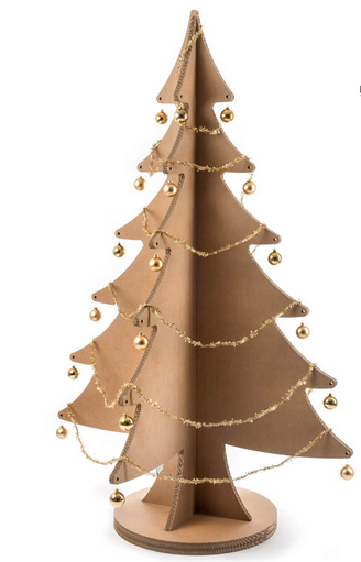 Albero di Natale ad incastro in cartone