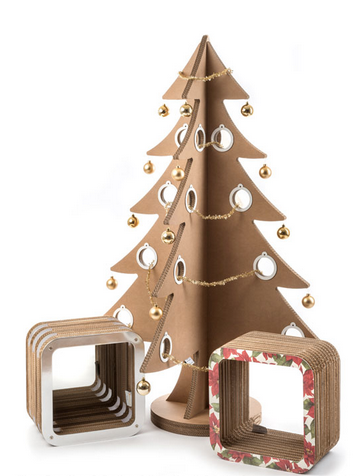 Albero di Natale ad incastro in cartone