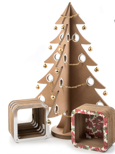 Albero di Natale ad incastro in cartone