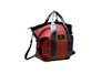 Borsa/zaino in jersey a quadretti rossi e jeans
