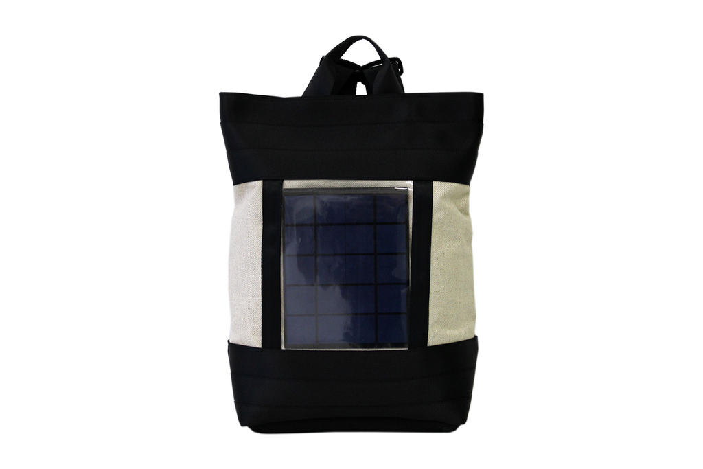 Zaino in cinture di sicurezza con pannello solare