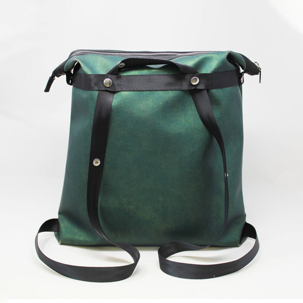 URBN similpelle verde screziata in oro ORO