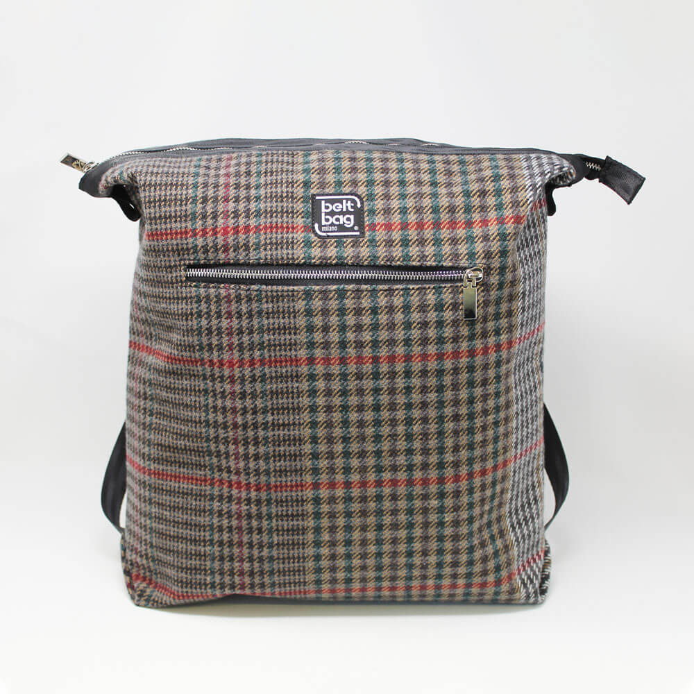 URBN tweed marrone-verde-rosso FRONT