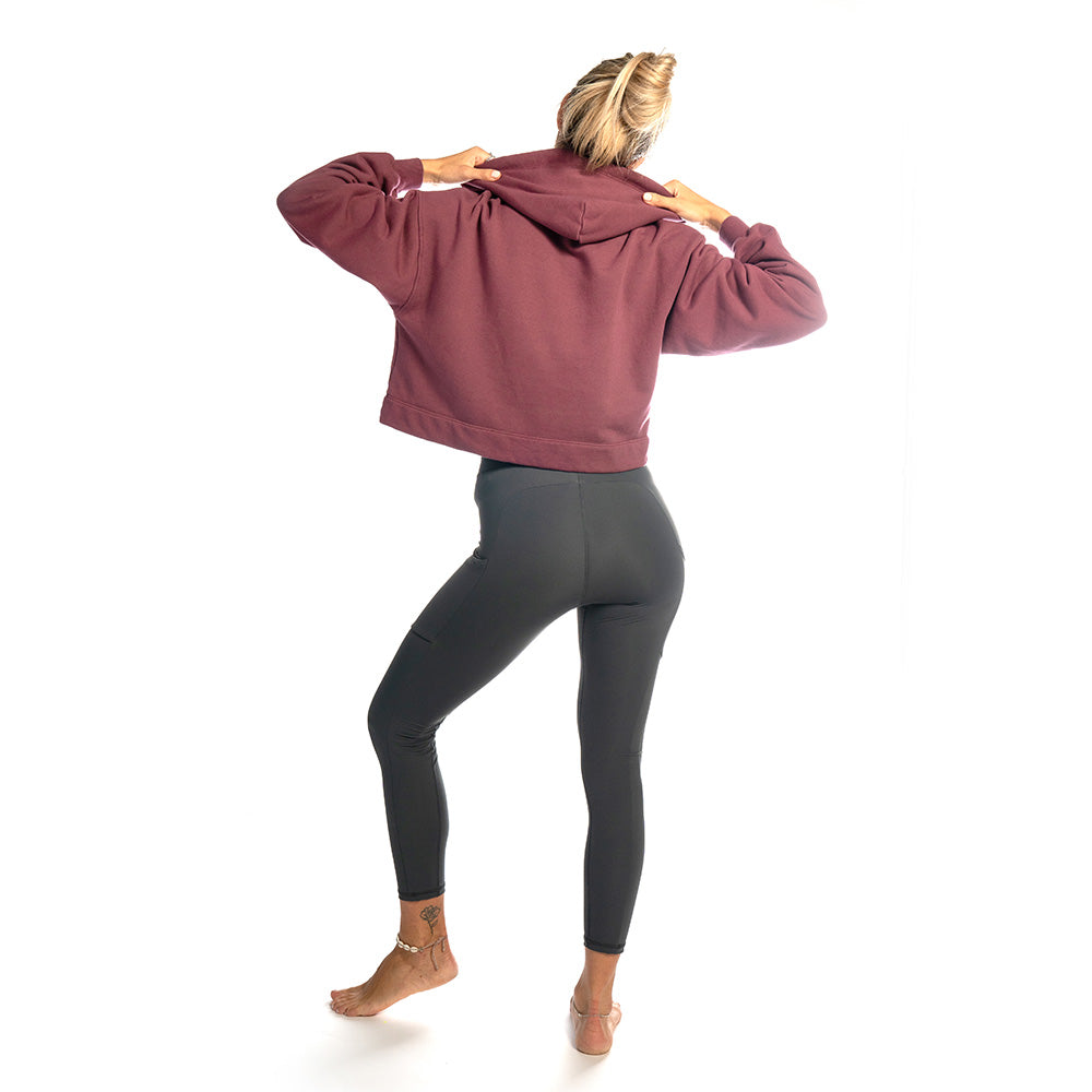 yoga hoodie grape pomace organic cotton