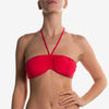 removable padded bandeau red fascia imbottitura removibile rosso front