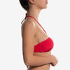 removable padded bandeau red fascia imbottitura removibile rosso side