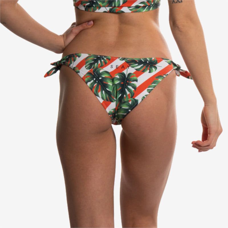 brief slip monstera stripes back