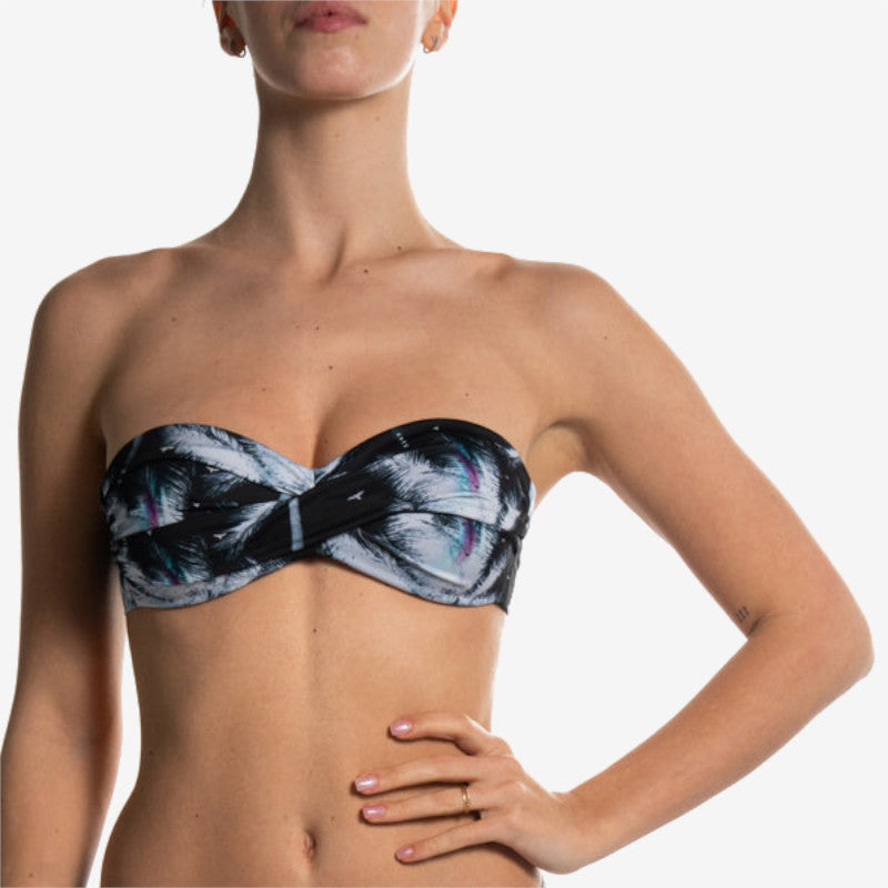 removable strap bandeau fascia spalline removibili black palms front