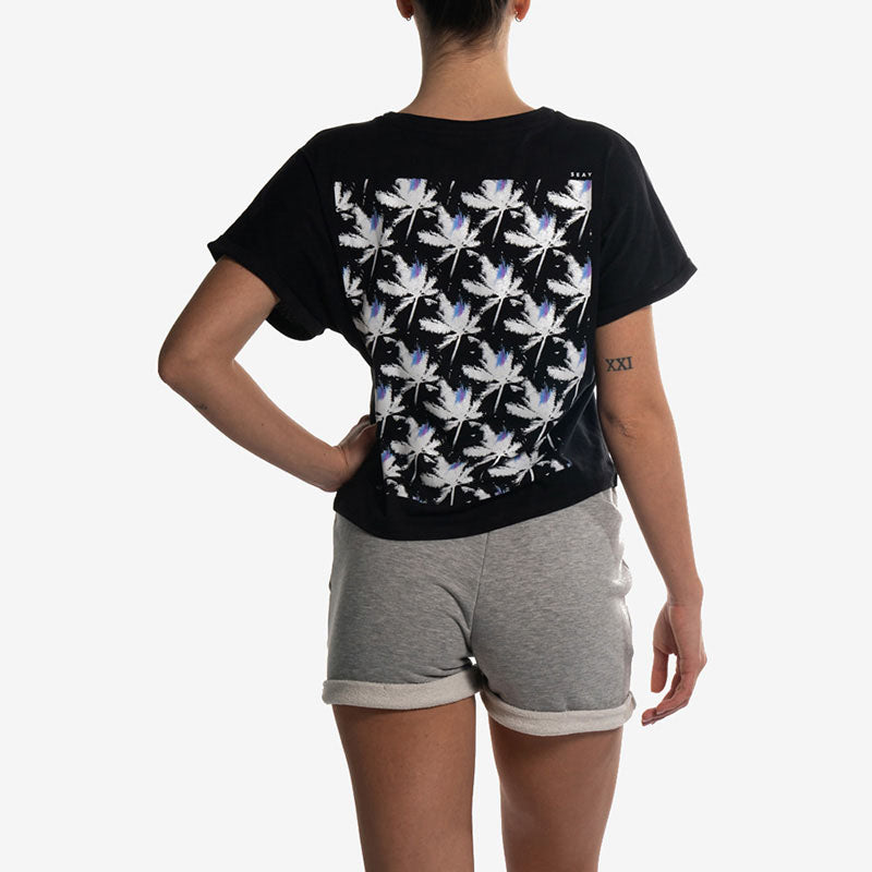 crop black t shirt nera back