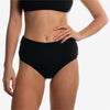 high waist black brief slip nero front