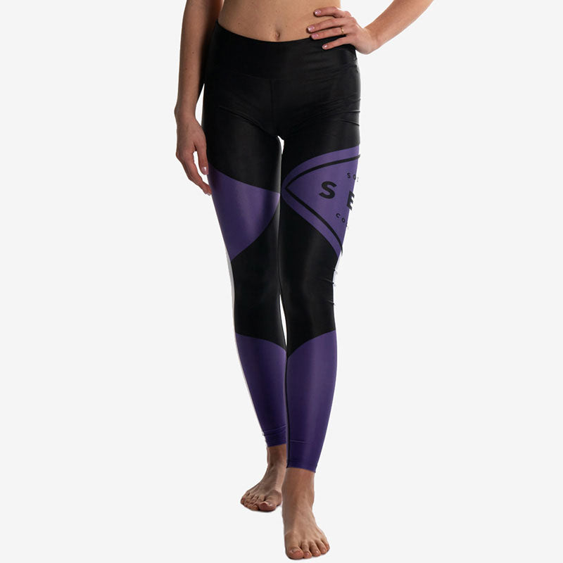 leggings black nero logo front