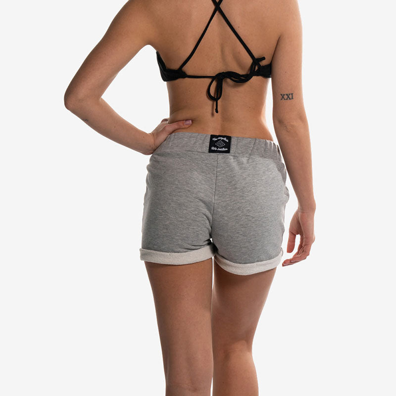 sweat shorts gray grigio back
