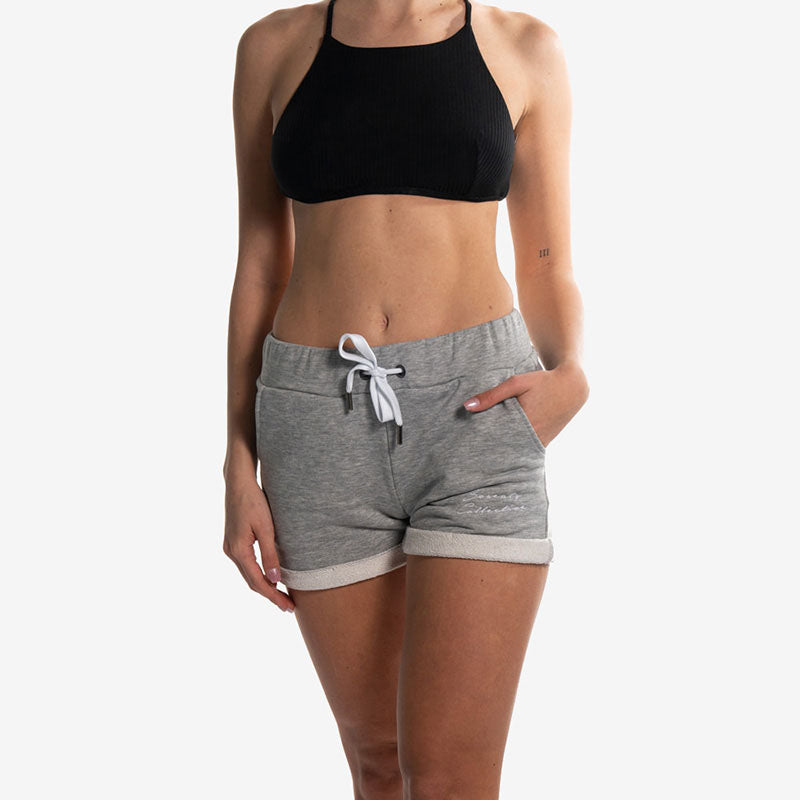 sweat shorts gray grigio front