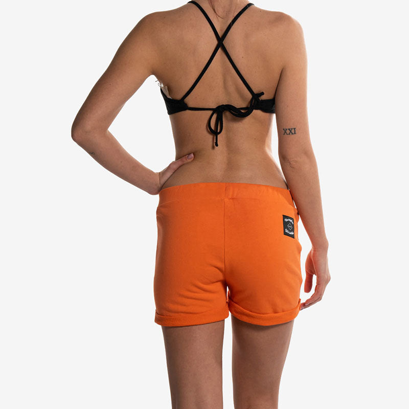 sweat shorts orange arancione back