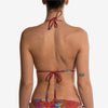 reversible triangle orange flower blue tiger triangolo reversibile back