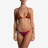 reversible triangle string brief red flower orange tiger triangolo reversibile slip front