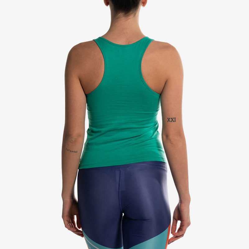 racerback tank top green canotta verde back