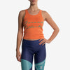 racerback tank top orange arancione front
