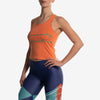 racerback tank top orange arancione front