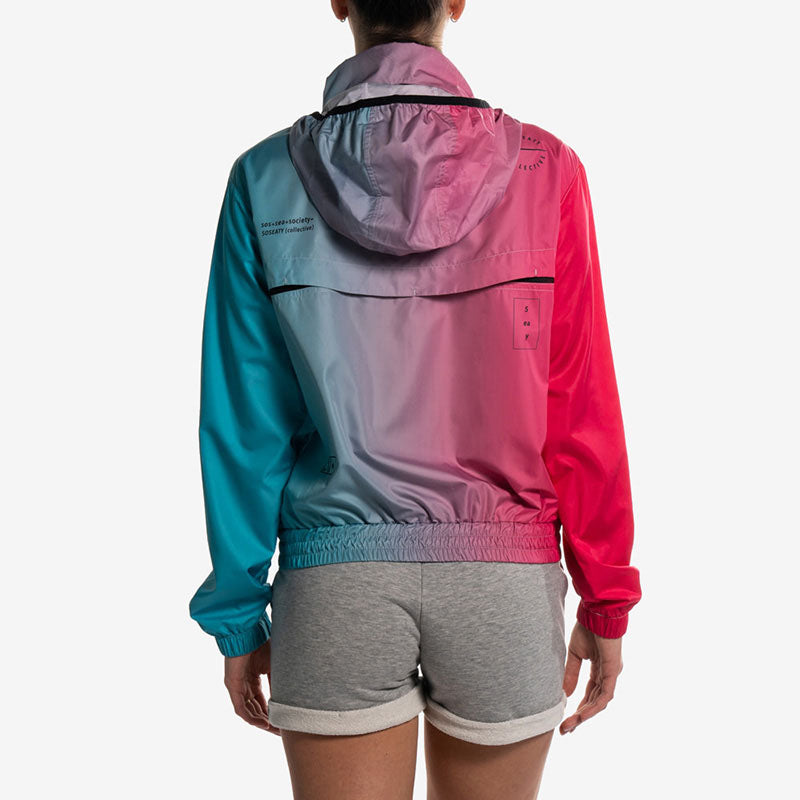 gradient fuchsia windbreaker fucsia back
