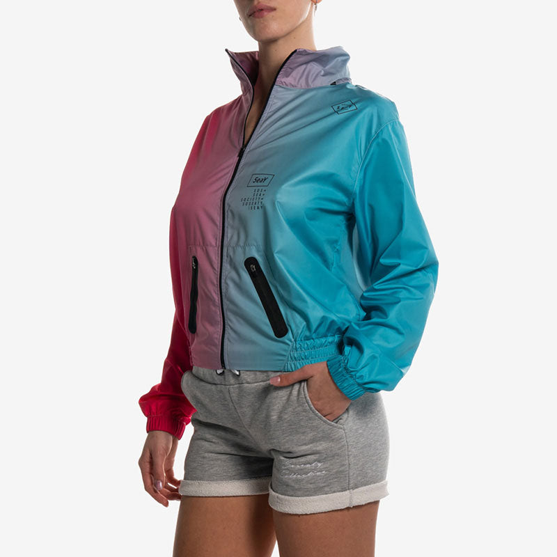 gradient fuchsia windbreaker fucsia side