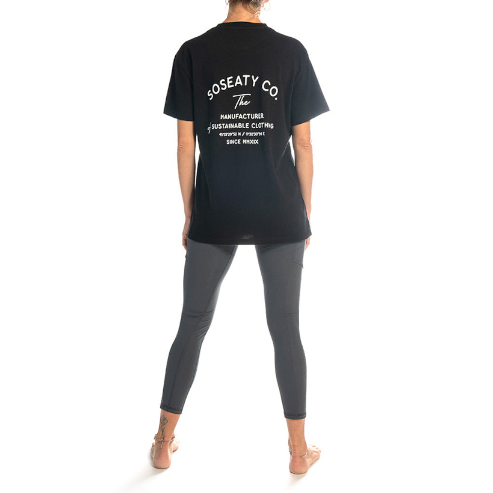 black t shirt genderless organic cotton comfort fit