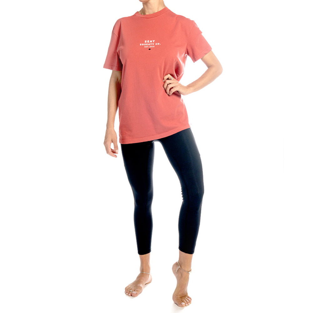 coral t shirt genderless organic cotton comfort fit