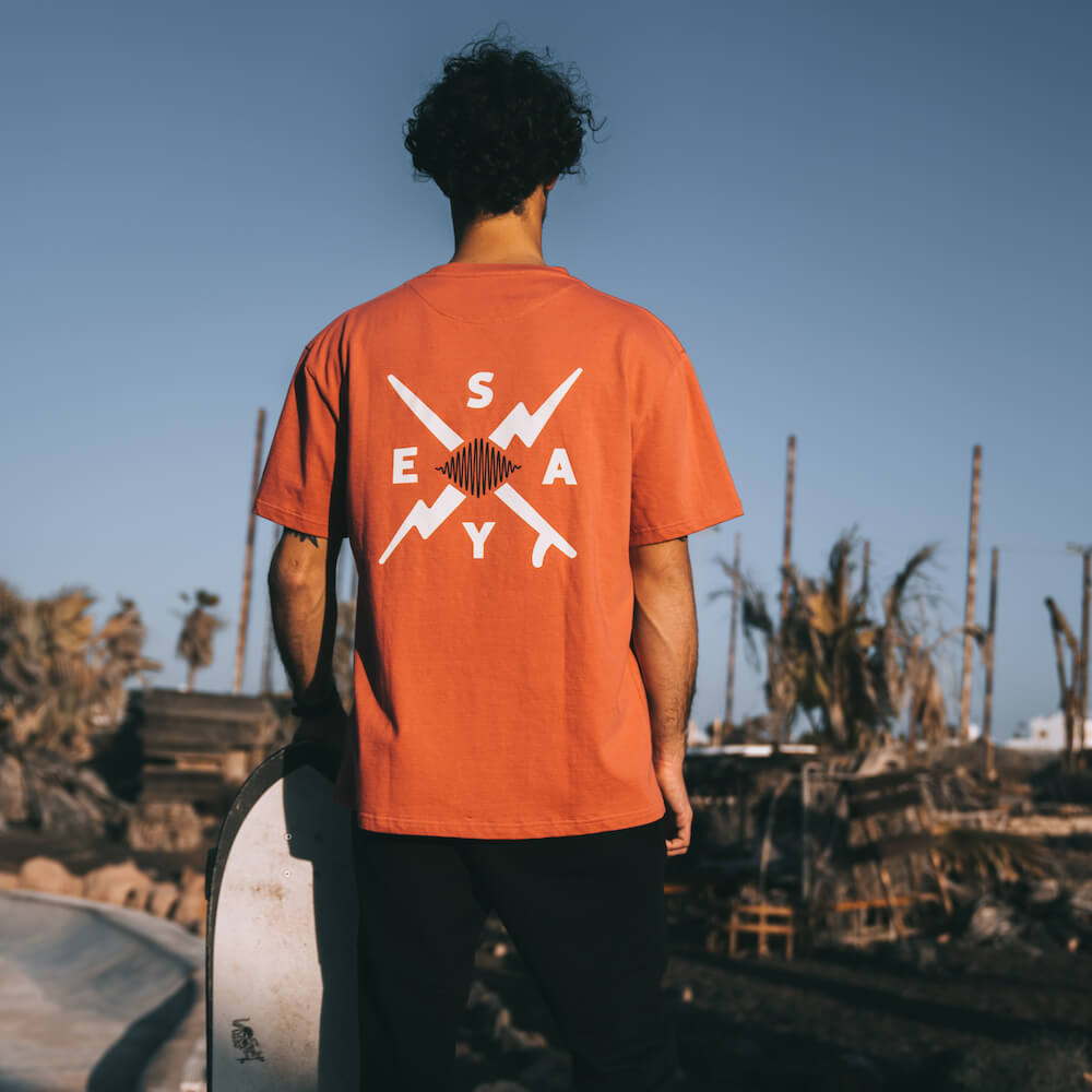 coral t shirt genderless organic cotton comfort fit