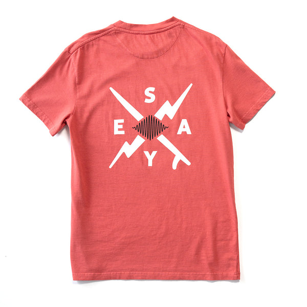 coral t shirt genderless organic cotton comfort fit