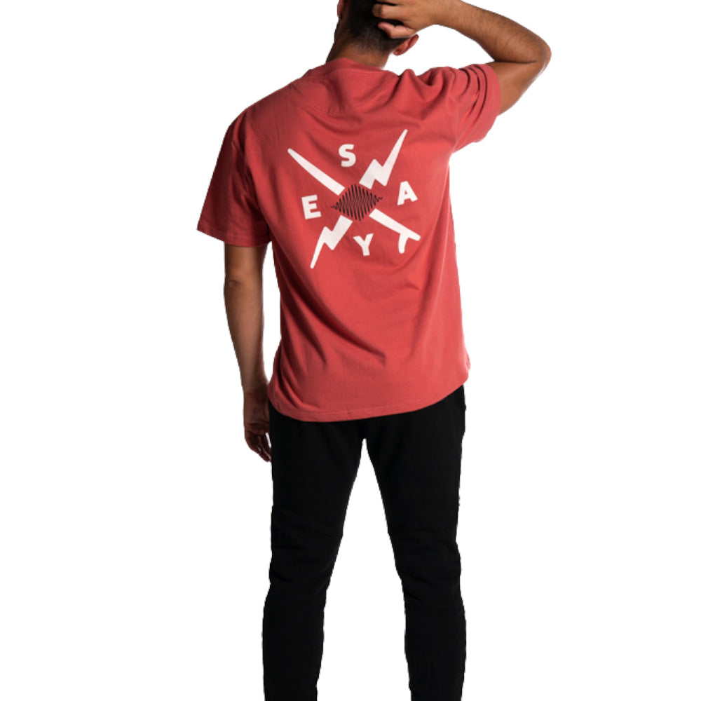 coral t shirt genderless organic cotton comfort fit