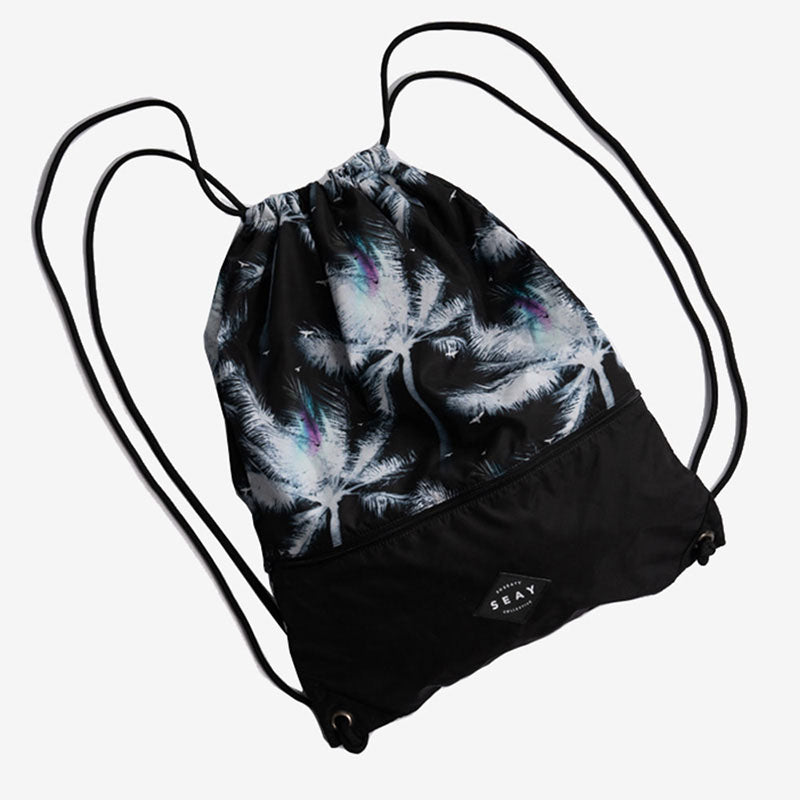 gym sack zainetto black palms