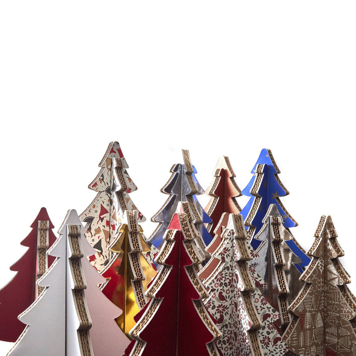 Albero di Natale ad incastro fantasia 5 H 45cm