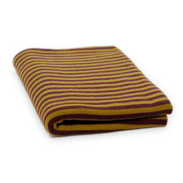Copertina per culla in cashmere e seta senape | borgogna