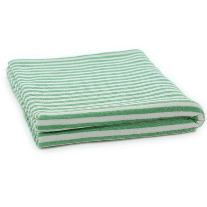 Copertina per culla in cashmere e seta bianco | verde grillo