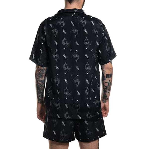 mermaid hawaiian shirt back