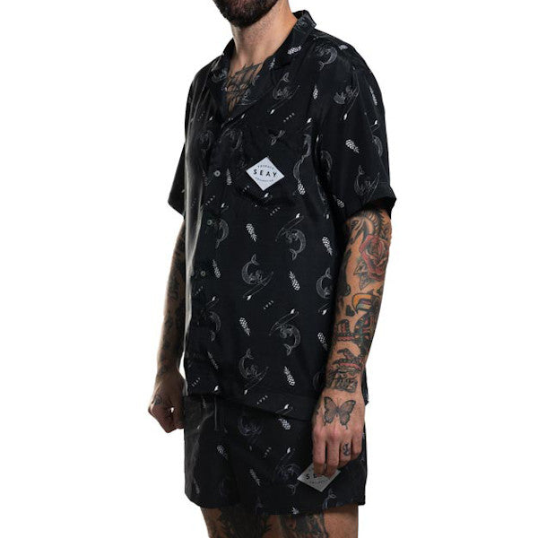 mermaid hawaiian shirt side