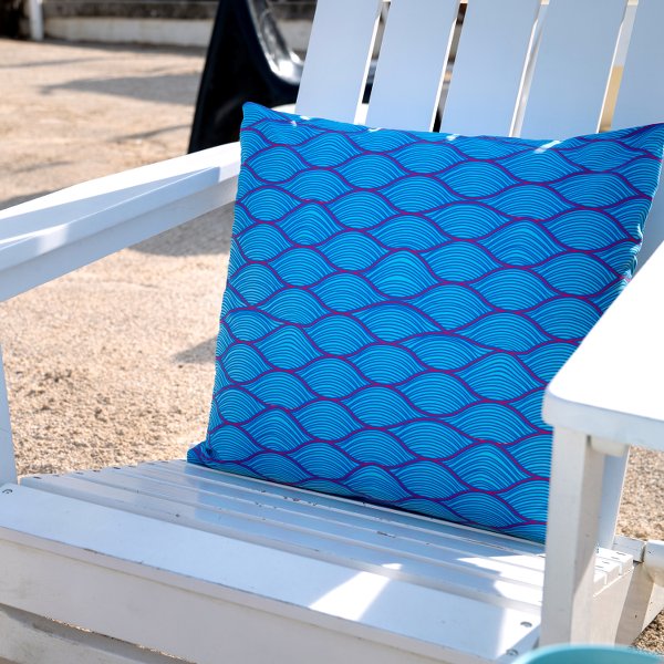 wave pillow seay recycled polyester